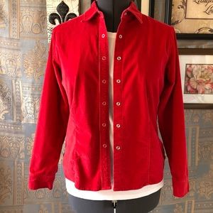 Austin red corduroy long sleeve snap shirt jacket